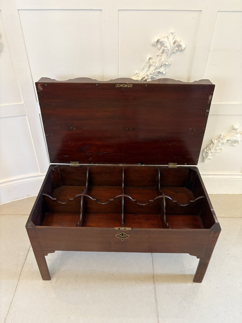 Unusual Antique George III Quality Mahogany Free Standing Coaster/Bottle Stand - Image 4